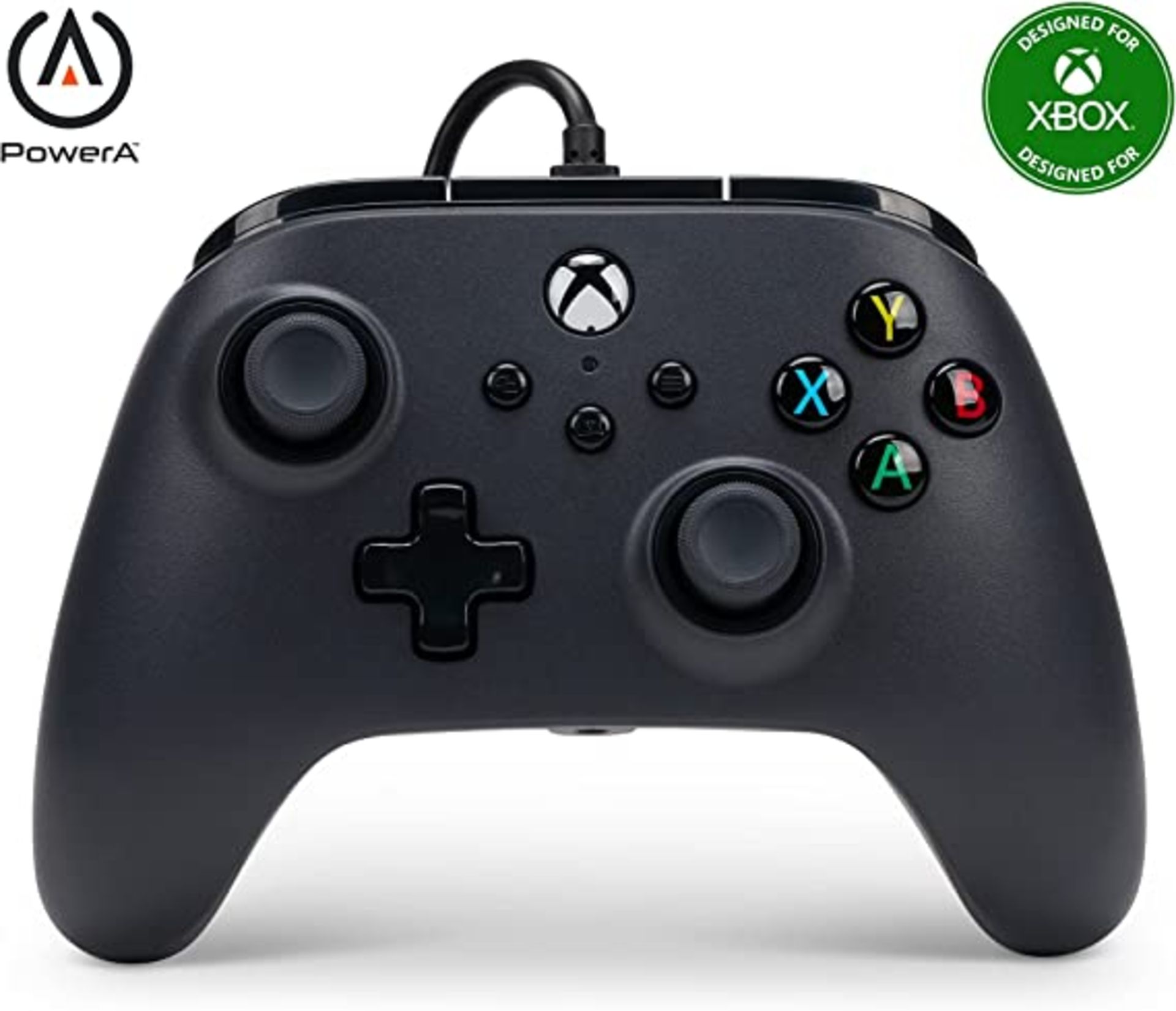 4x Power A Xbox Wired Controller Black RRP £30 Each. Lot RRP £120.