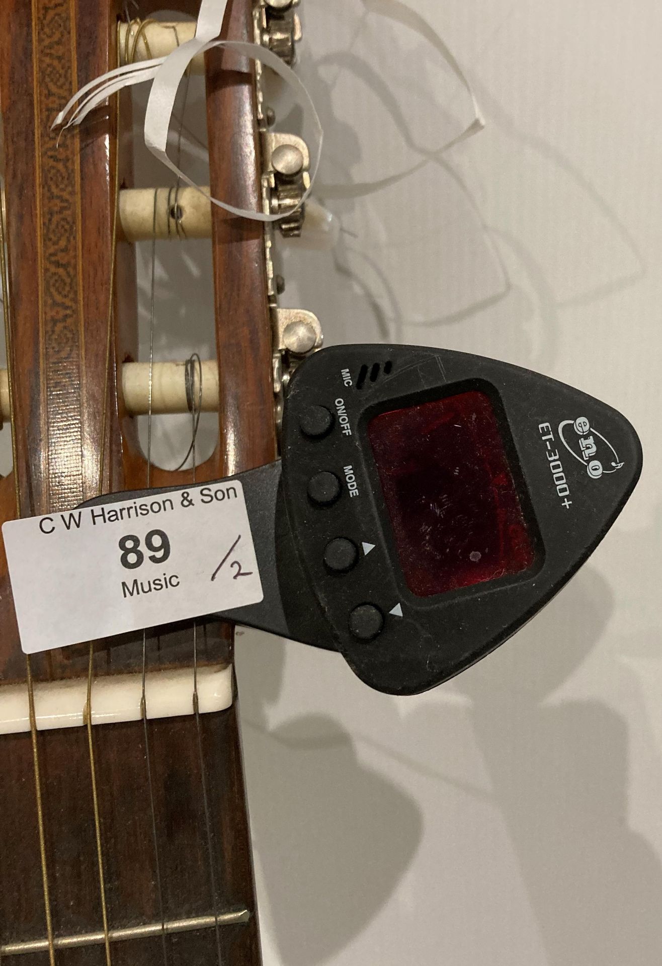 Angelica 2857 acoustic guitar and an Eno ET-3000+ auto tuner (clip on) (Saleroom location: S3) - Image 3 of 4