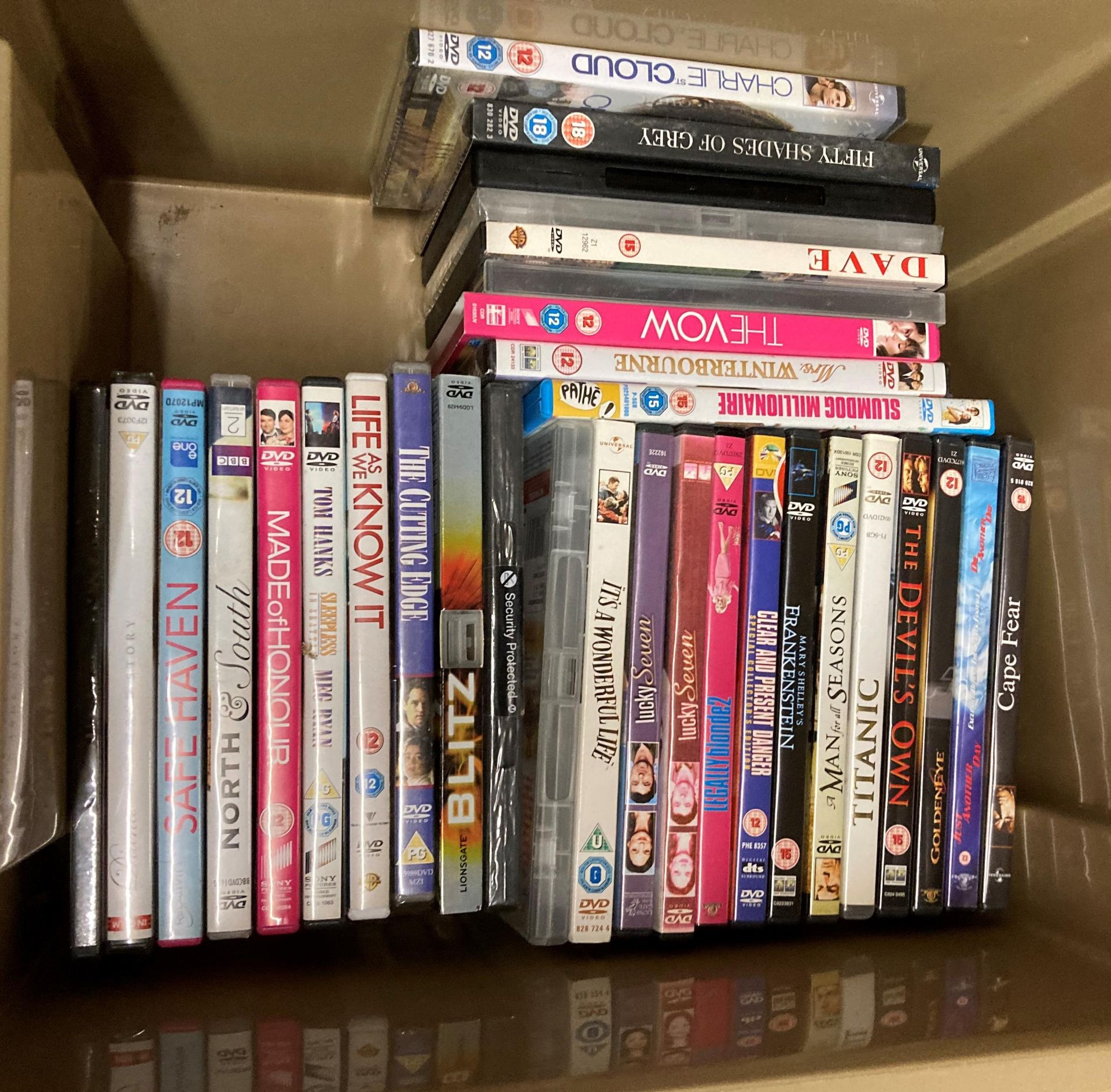 Contents to two boxes - a mixture of DVDs, CDs and cassette tapes, - Image 2 of 3
