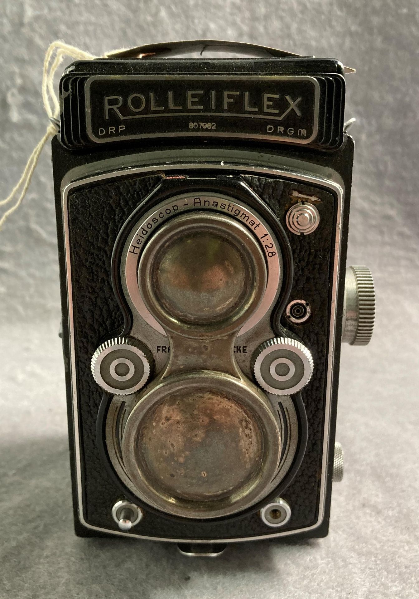 A Franke and Heidecke Rolleiflex DRP DRGM 607962 camera with Tessar 1:3.5F=7.