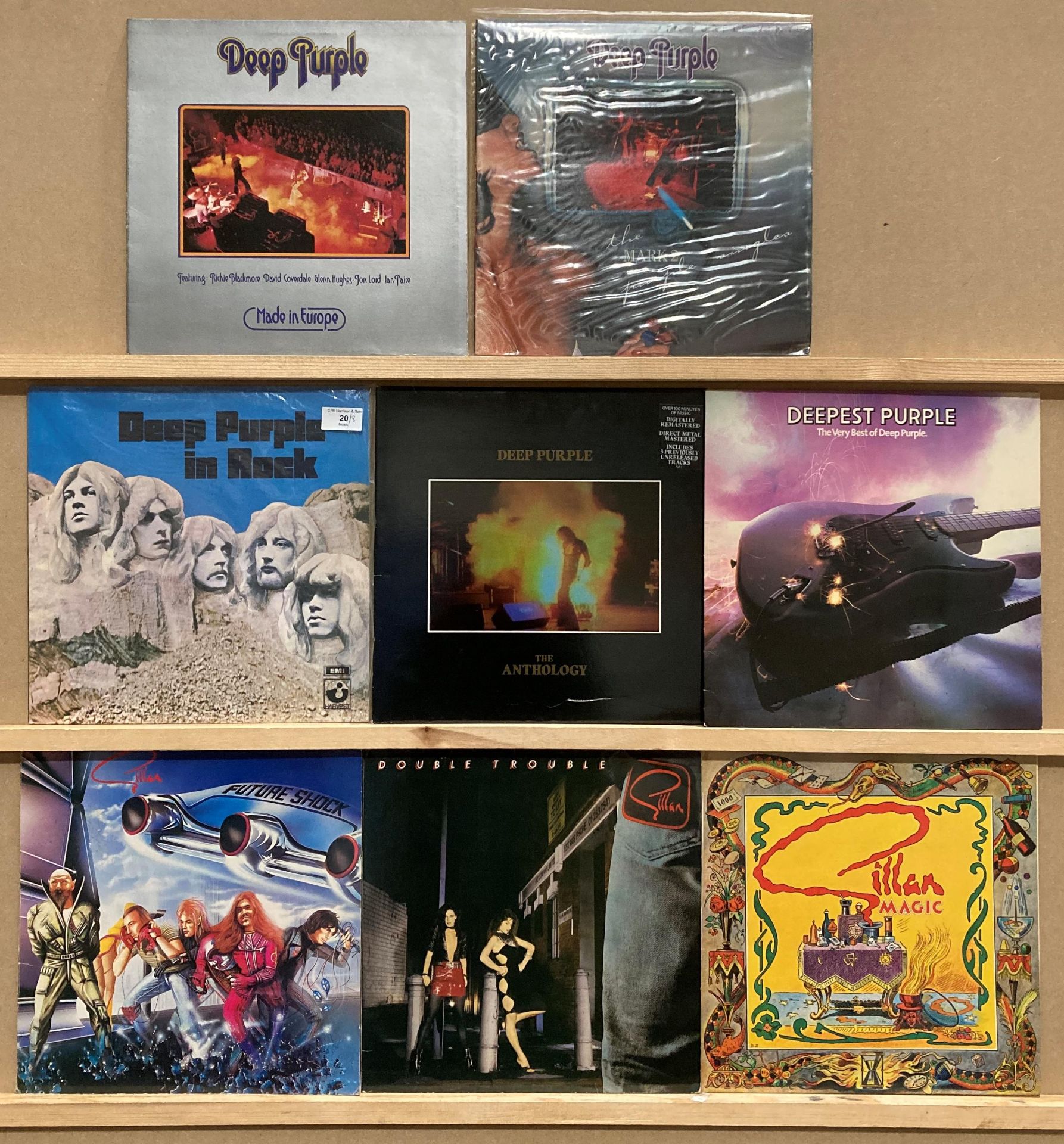 Five DEEP PURPLE LPs - 'Deep Purple in Rock' on EMI FA 3011,