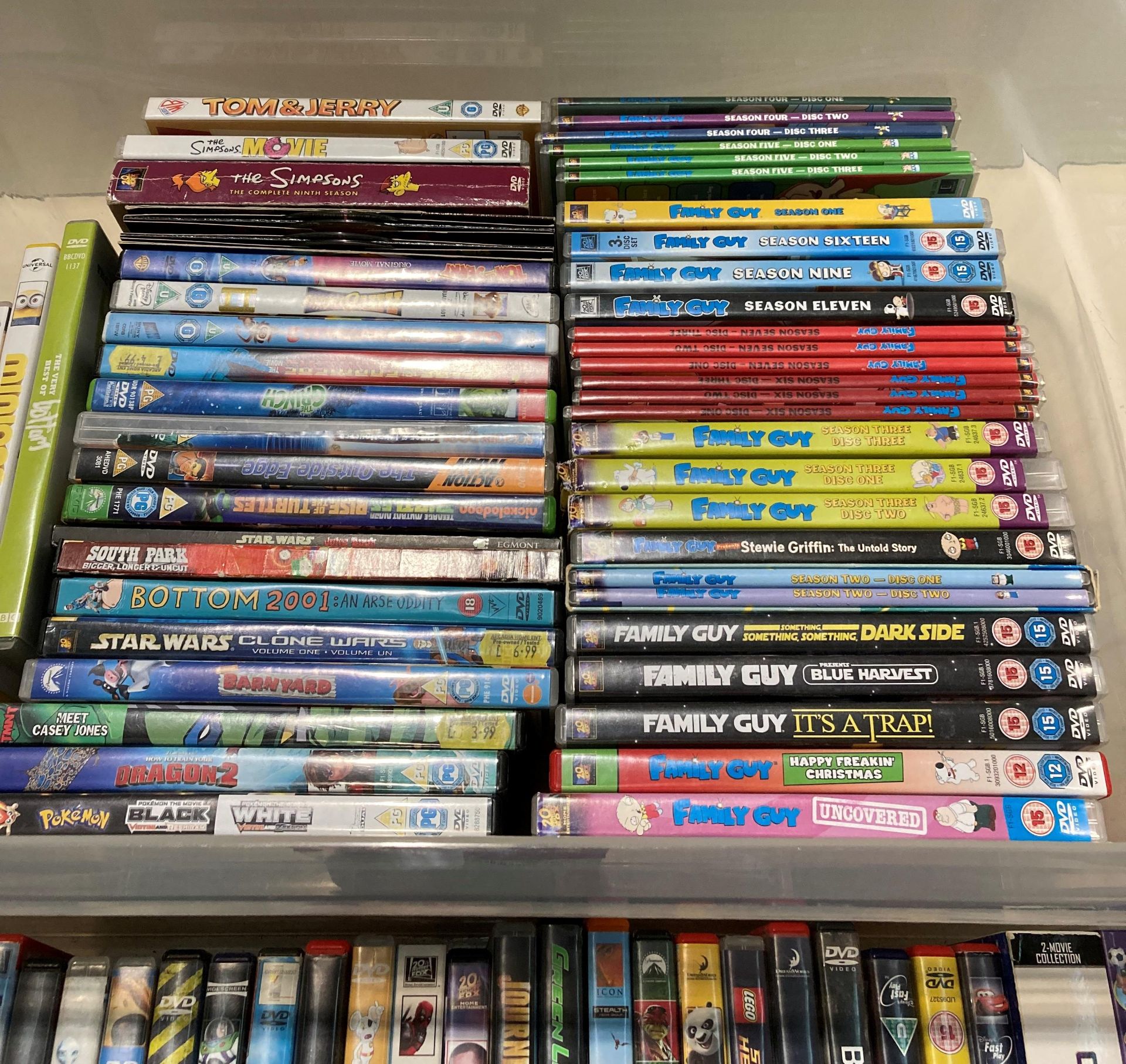 100 assorted DVDs - ratings U to 18, movies including Guardians of the Galaxy 1 and 2, Skyfall, - Image 2 of 3