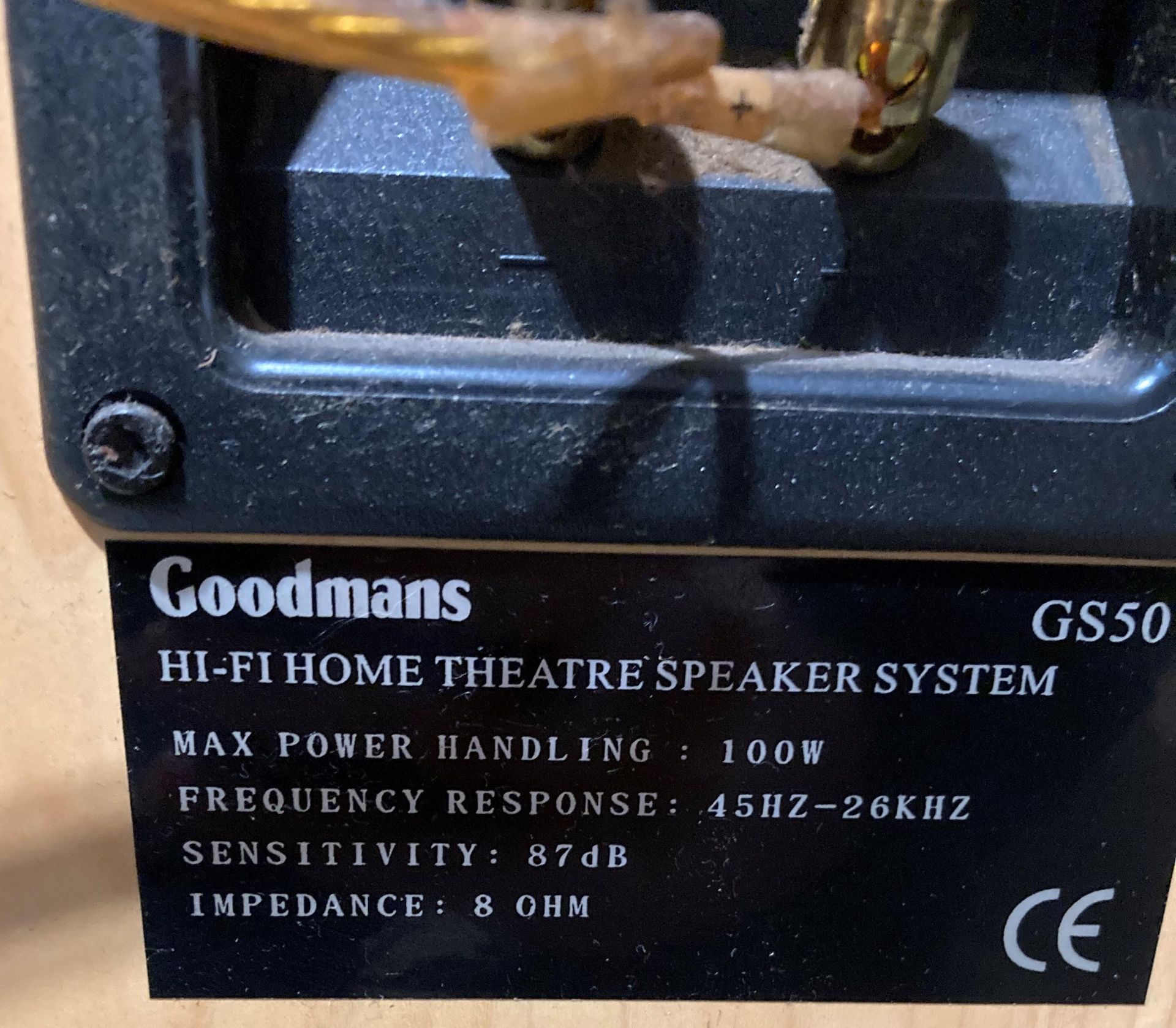 A pair of Goodman's G550 100w home theatre speakers, - Image 2 of 3