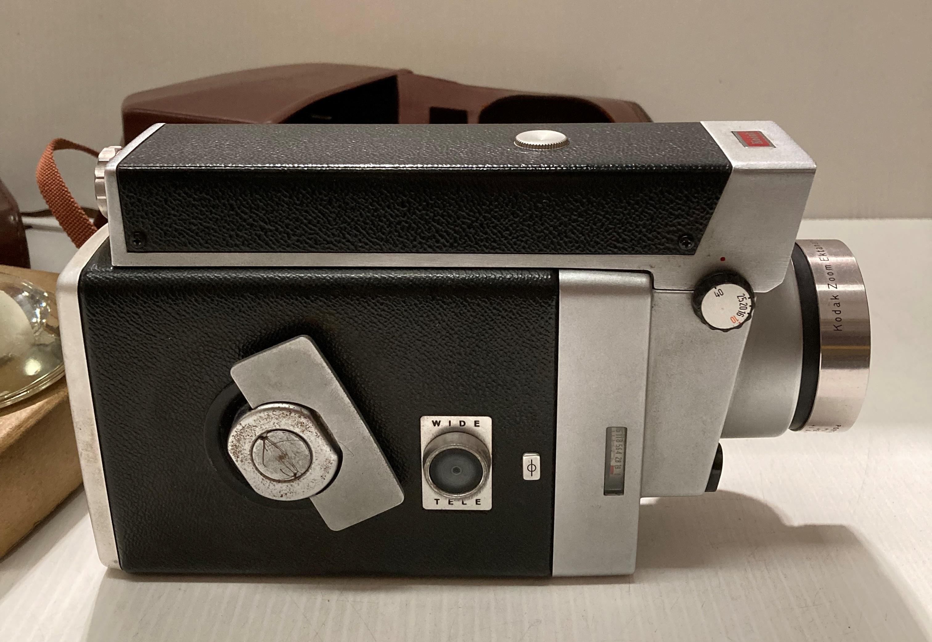 A Kodak Spool camera model 300m reflex F 1.6 in case, a 'Bolco' condenser lens and a Zorki 6 F 3. - Image 3 of 10