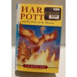 J K Rowling 'Harry Potter and the Order of the Phoenix', first edition,