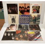 Twelve LPs - The Beatles (5); 'A Hard Days Night', 'With The Beatles', 'Rubber Soul',