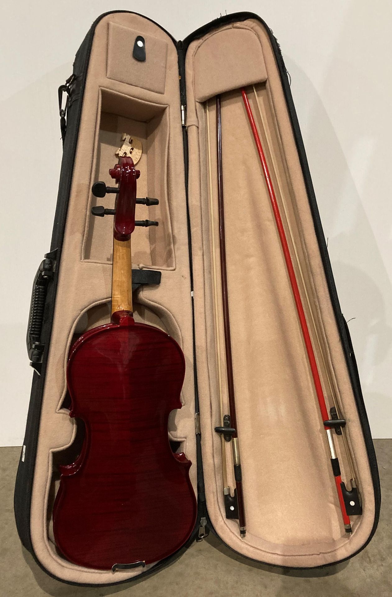 Ashton AV342R violin with two bows in carrying case (Saleroom location: S3) - Image 2 of 3