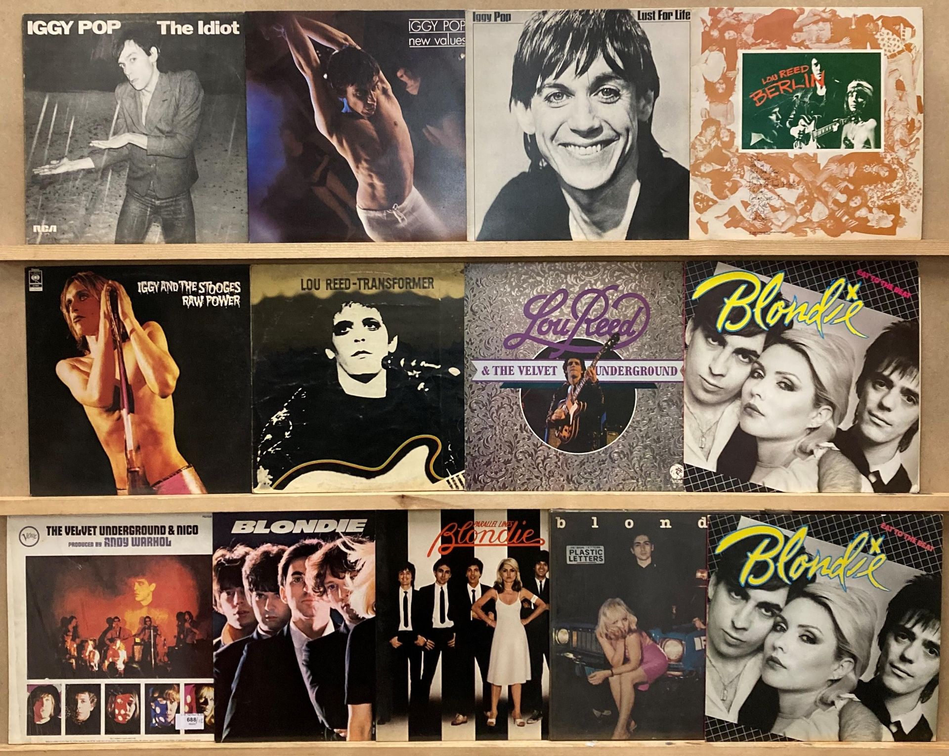 Thirteen LPs - Blondie, Lou Reed and Iggy Pop etc.