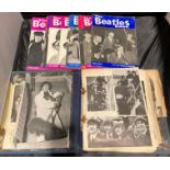 Contents to crate original 1960s Beatles Collection including 16 monthly Beatles books,
