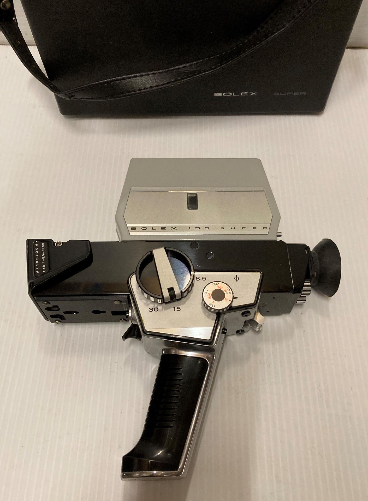 Bolex Paillard 155 super 8mm film camera in case (Saleroom location: S03) Further - Image 3 of 10