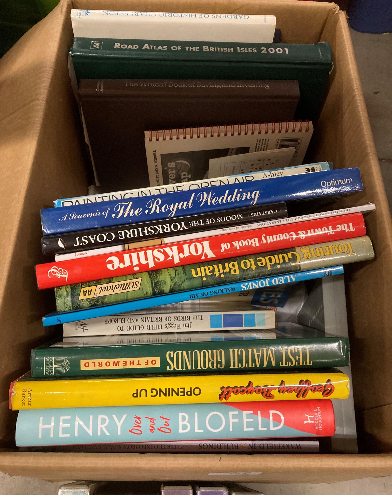 Contents to box - seventeen books on cricket, Yorkshire, Royal Wedding, etc. - Image 2 of 2
