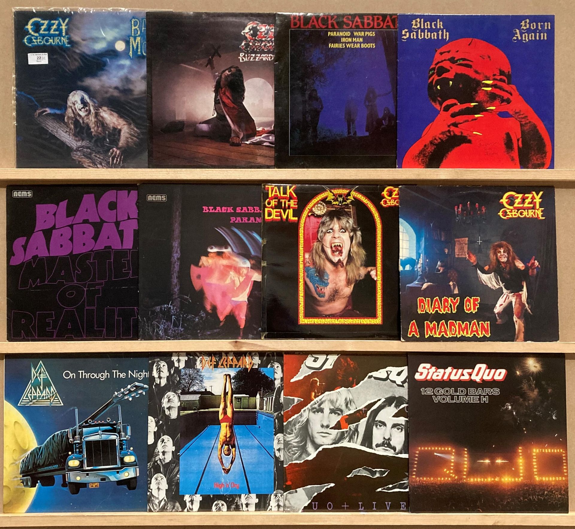 Eleven LPs and a 12" four track - Black Sabbath 'Paranoid' on NEMS - NEL6003 (not original inner