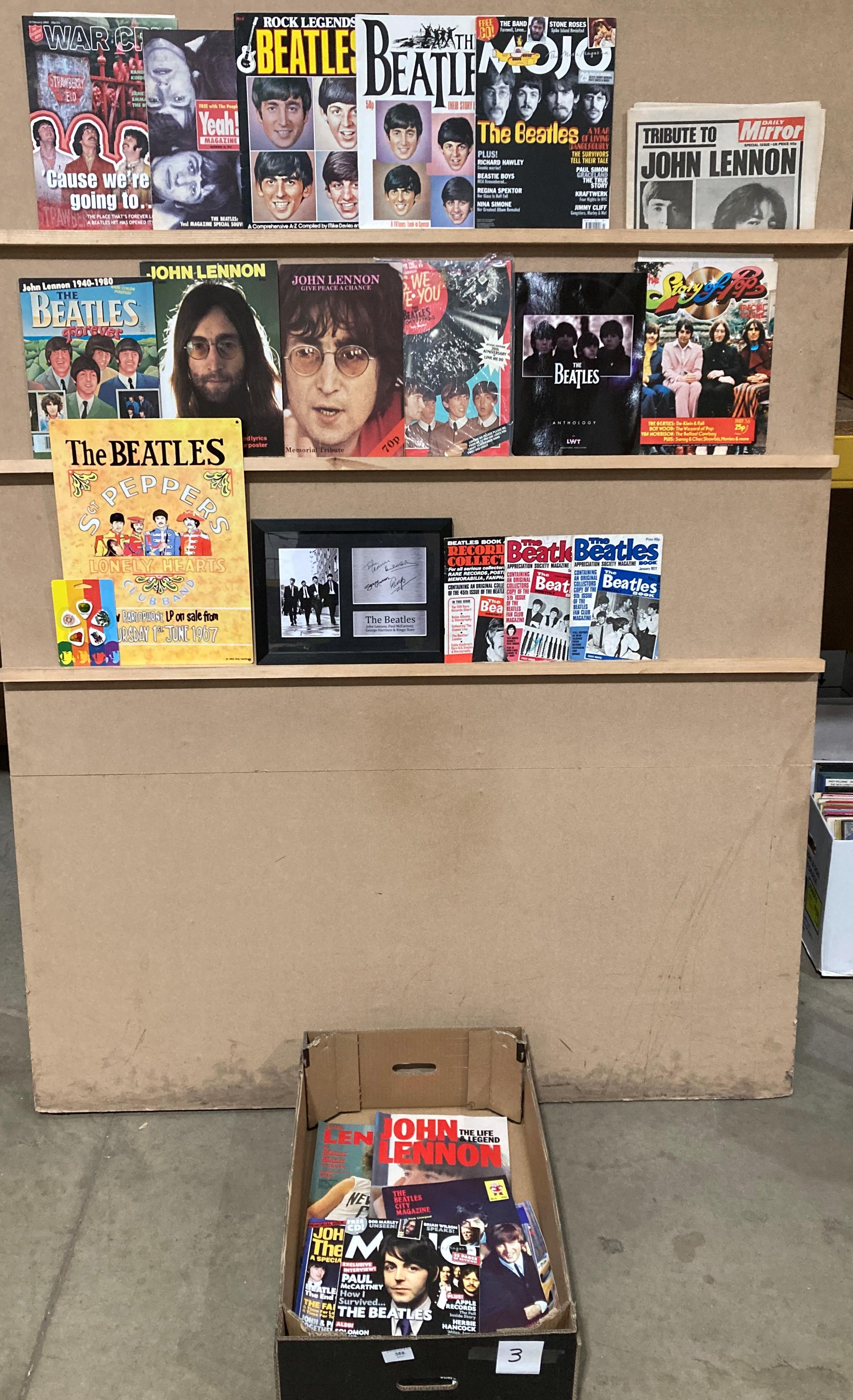 Large collection of Beatles memorabilia - mainly items such as magazines, monthlies, plectrums etc.