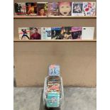 Contents to plastic crate - ninety-five various 45rpm singles (some ex-jukebox and some without