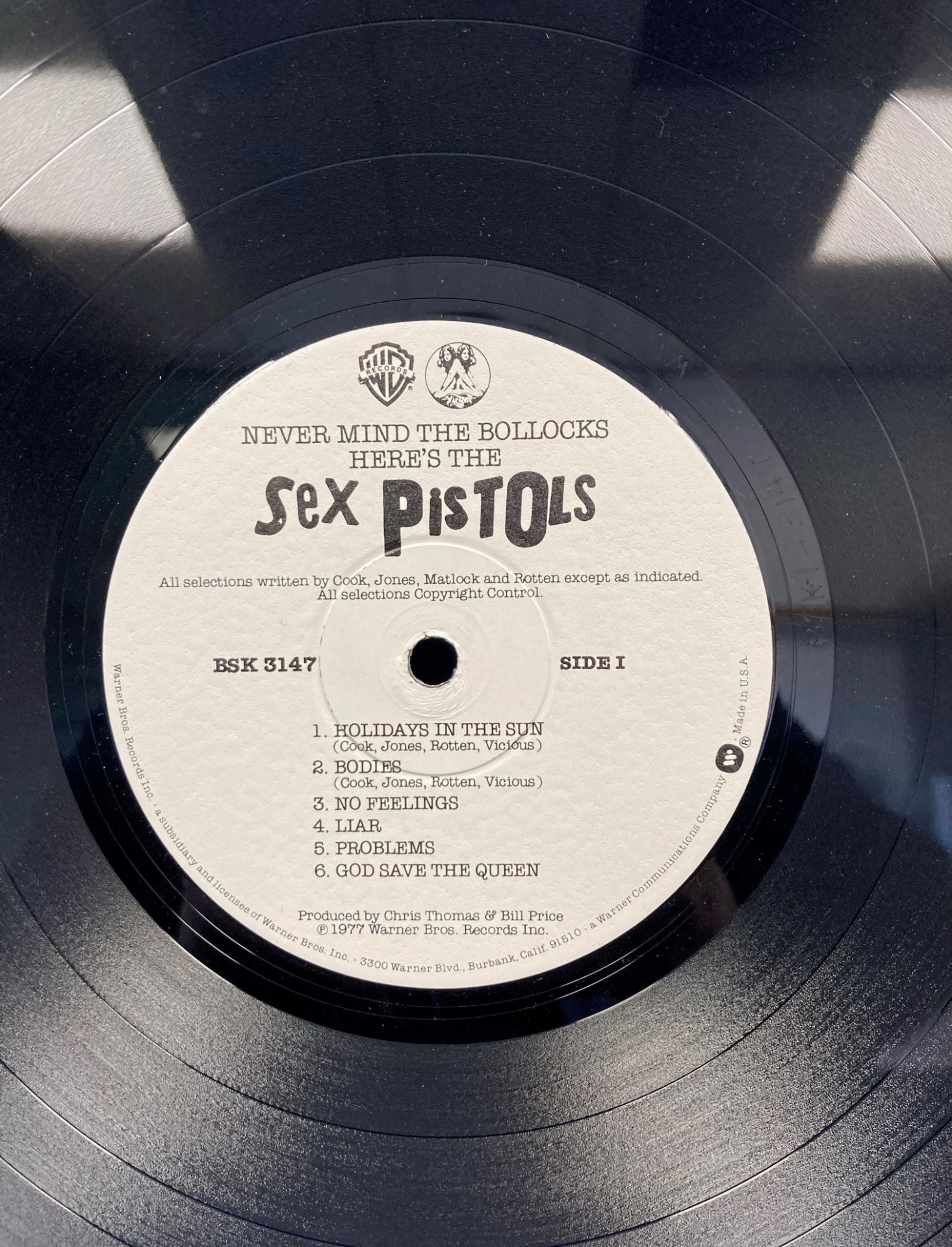 SEX PISTOLS: Never Mind The Bollocks Here's The Sex Pistols, LP, Warner Bros BSK3147, - Image 6 of 20