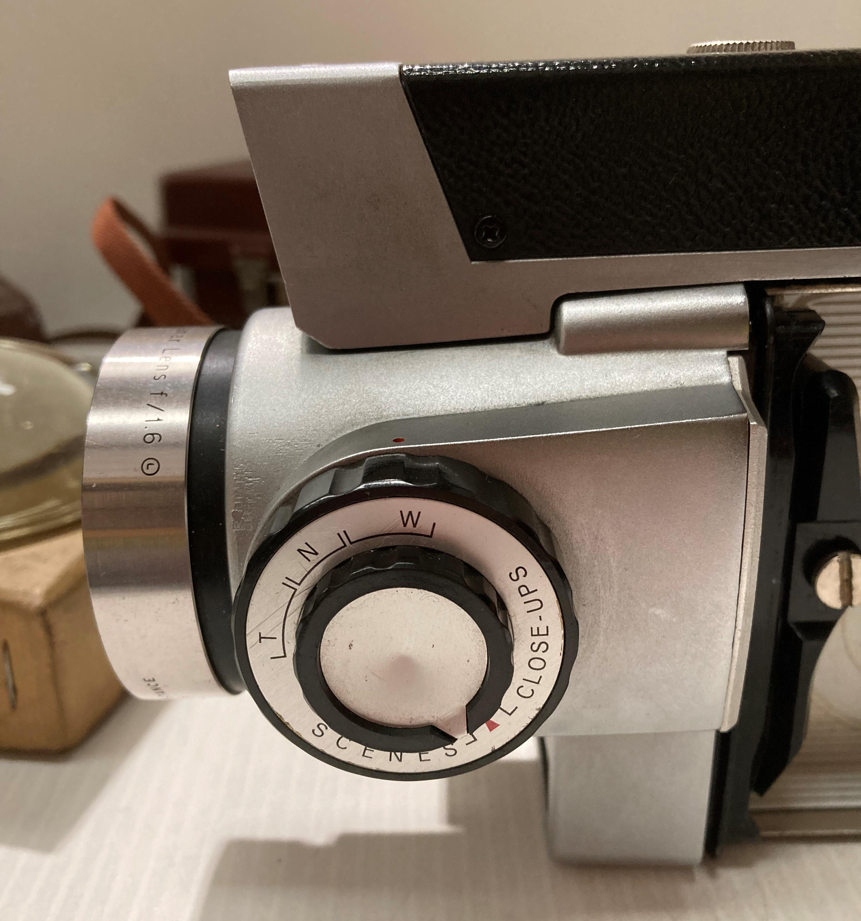 A Kodak Spool camera model 300m reflex F 1.6 in case, a 'Bolco' condenser lens and a Zorki 6 F 3. - Image 6 of 10