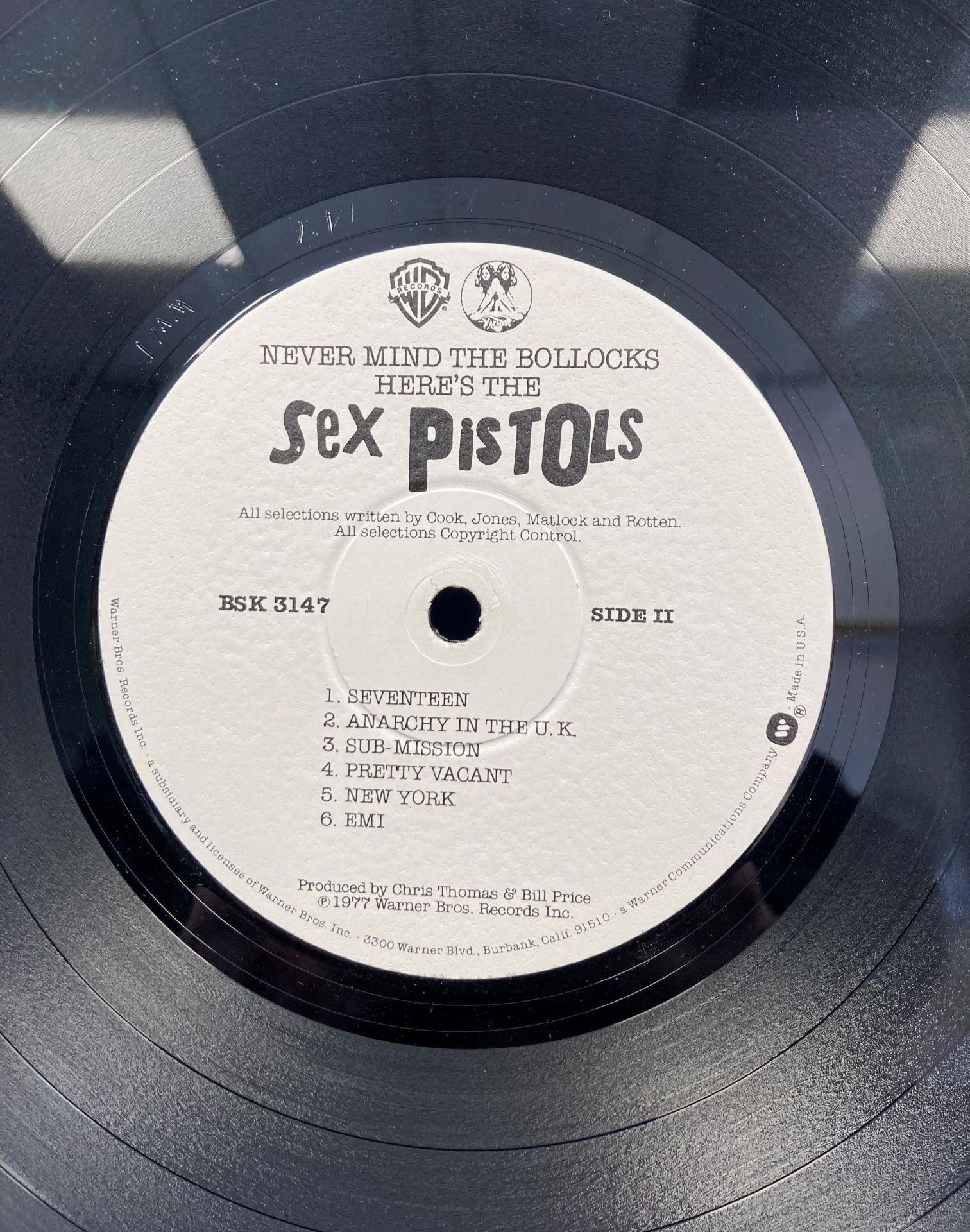 SEX PISTOLS: Never Mind The Bollocks Here's The Sex Pistols, LP, Warner Bros BSK3147, - Image 8 of 20