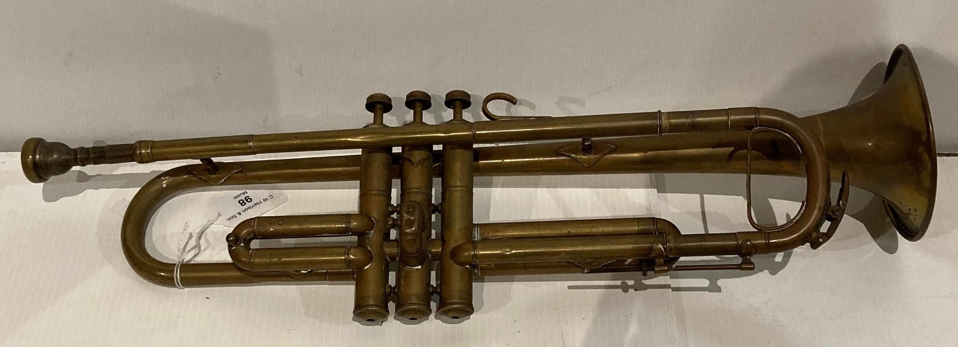 Brass trumpet (no name) the only markings are LP and notes 79, 80, - Image 2 of 3