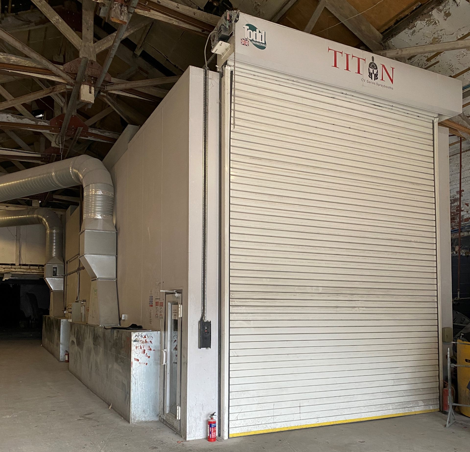 A Todd Engineering Titan CV Series Commercial Vehicle Spray Booth with Olympian 1000 Series control