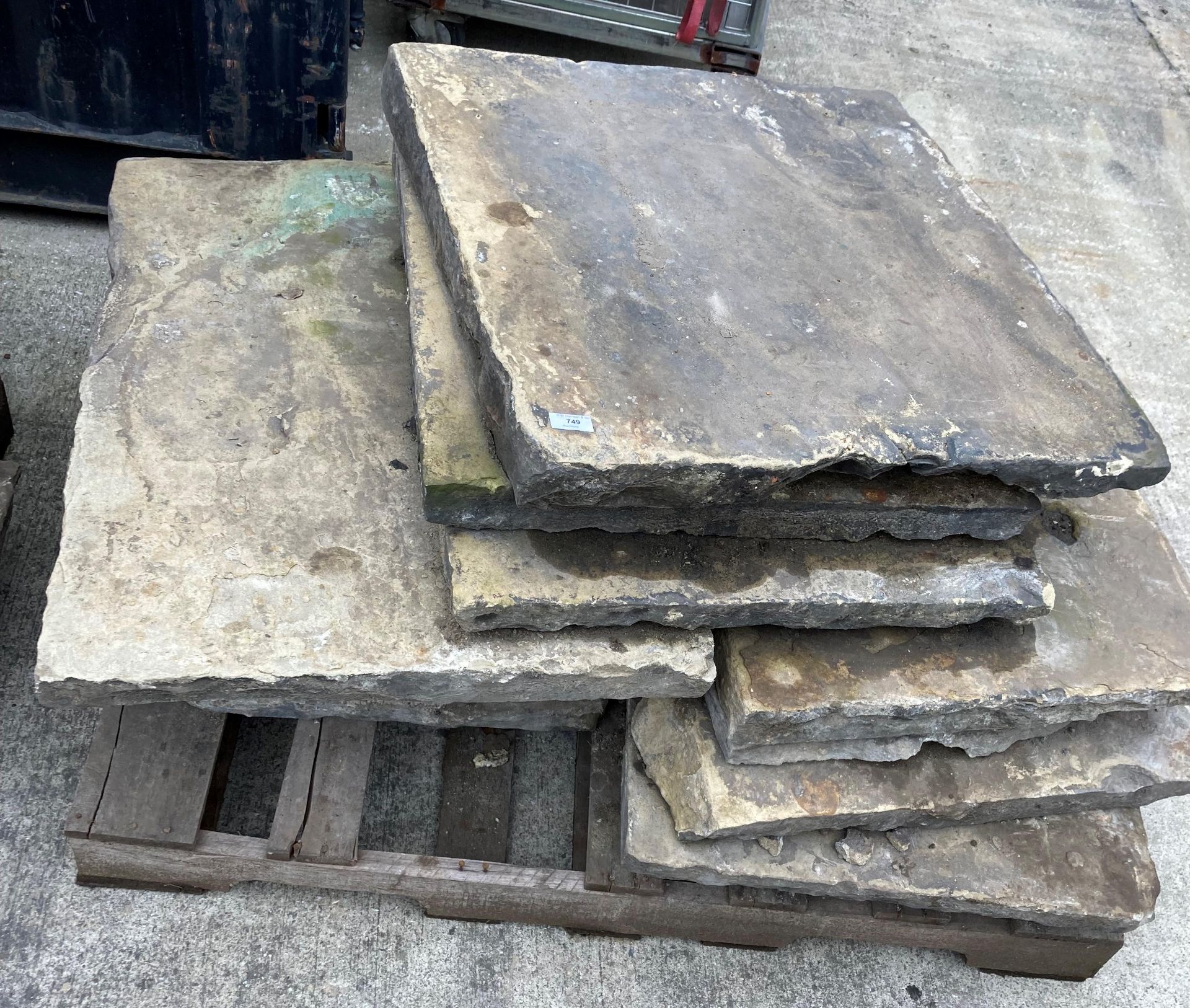 Contents to pallet - eleven pieces of York stone paving - sizes approximately 91cm x 63cm, - Image 2 of 3