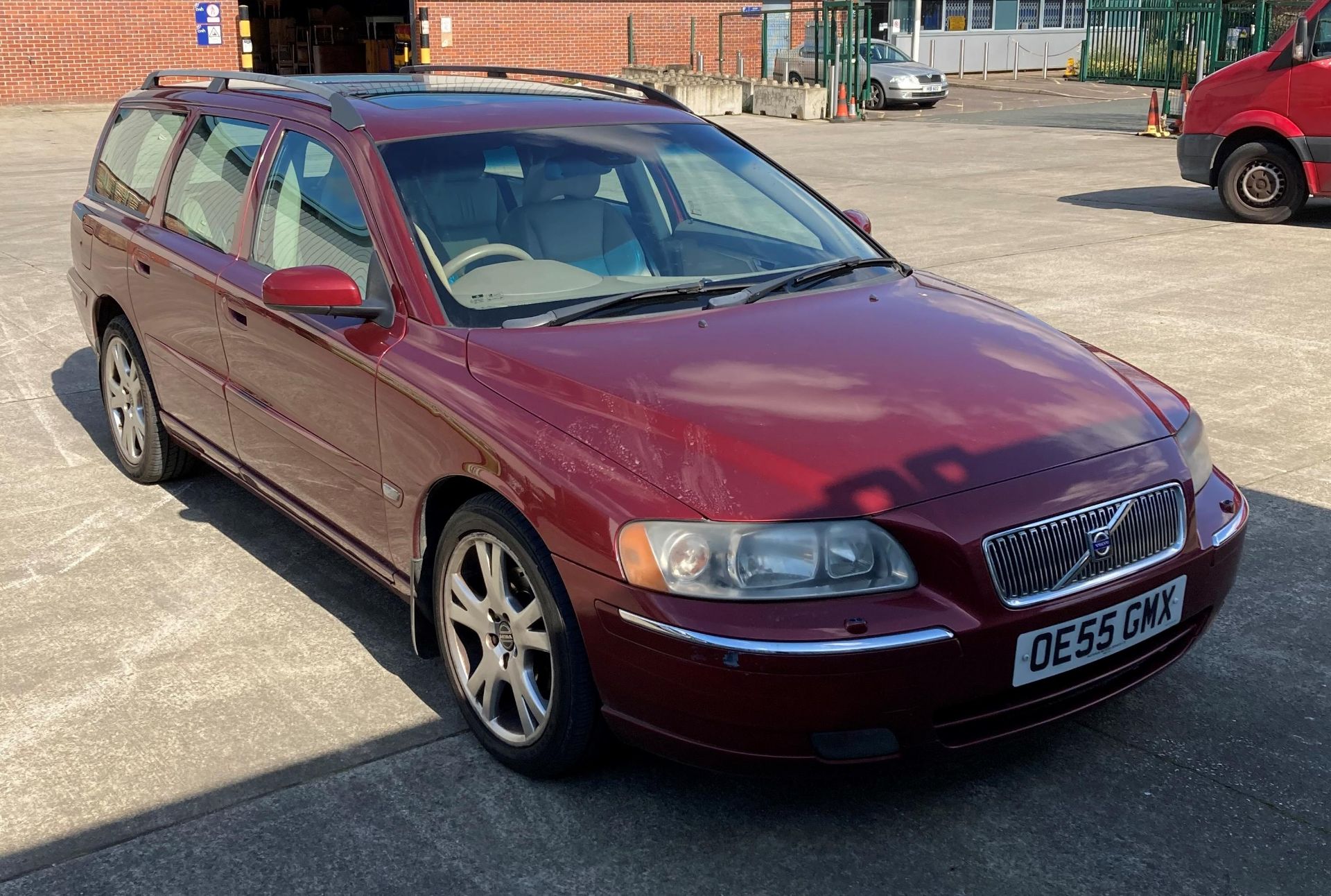 VOLVO V70 24D ESTATE AUTOMATIC - Diesel - Red - Cream leather interior.