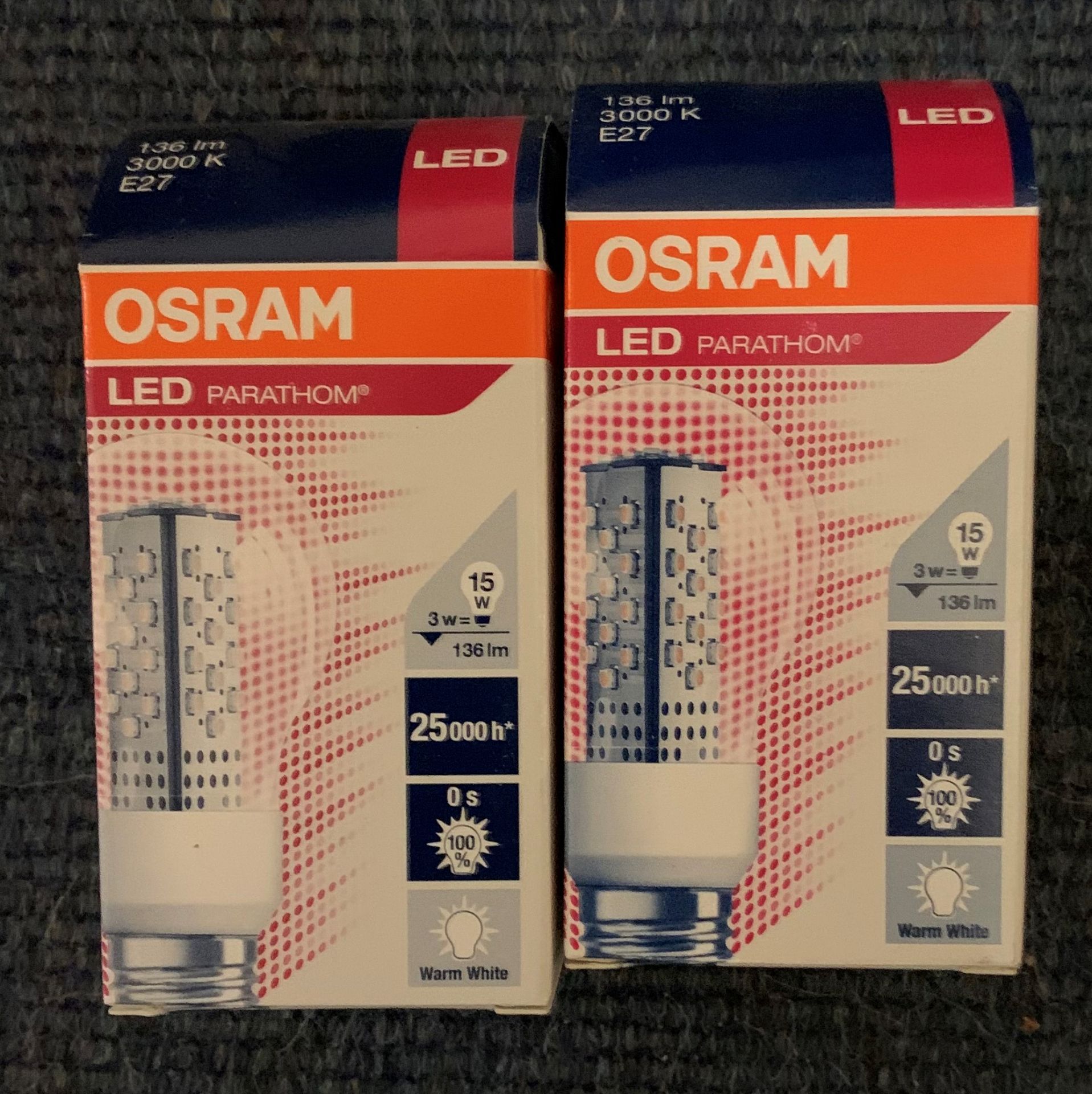 70x Osram LED lamps panathom classic E27