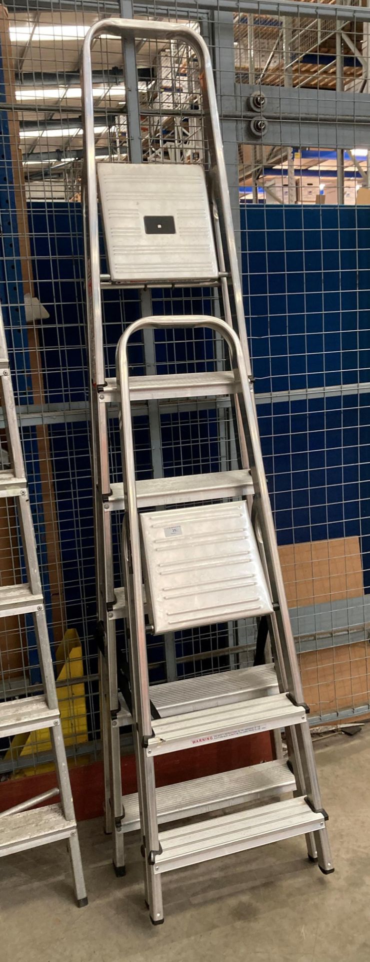 A six-step aluminium step ladder,