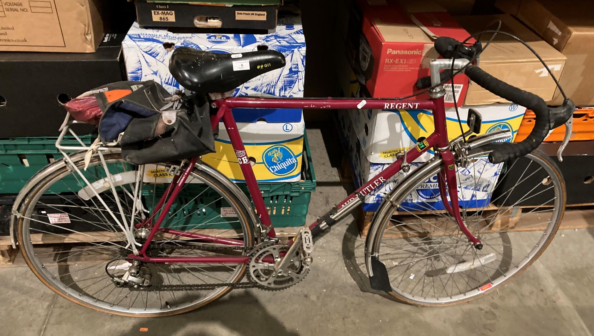 A Claude Butler Regent 12 sped racing bicycle in maroon with drop handlebars (saleroom location S1)