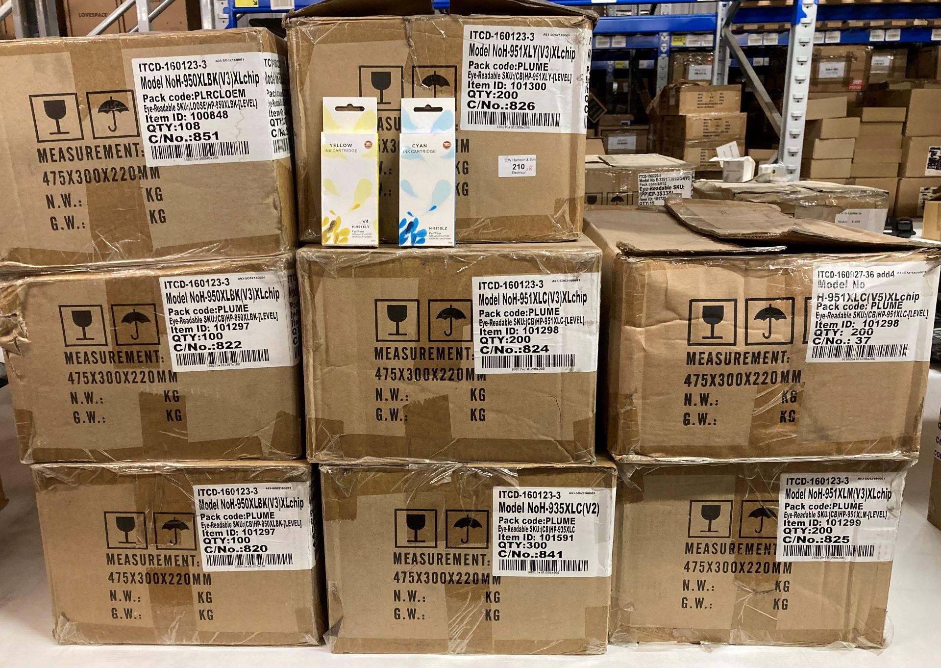 Approximately 1400 x H-950/ H-951 printer cartridges (8 outer boxes) (saleroom location: G11) - Image 2 of 2