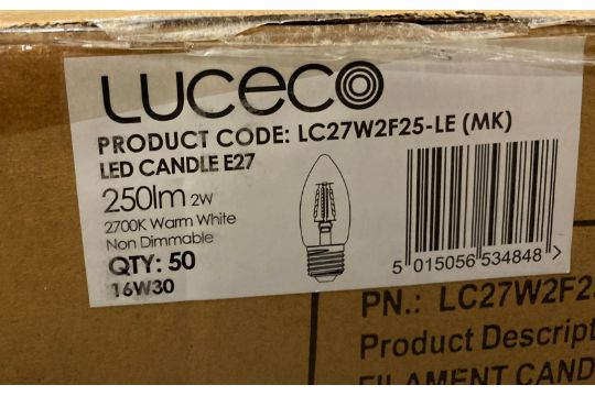 50 x 2w LED non dimmable filament candles - warm white (1 outer box) (saleroom location: L05) - Image 4 of 4