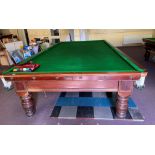 A full size snooker table advised manufacturer was J Ashcroft & Co, Liverpool but unbadged,