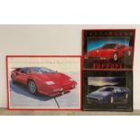 James Cleworth 1982, framed limited edition print of a Lamborghini Countach LP 500S, 56cm x 76cm,