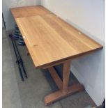 Two pine tables,