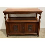 A mahogany two-tier buffet.