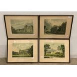 Four framed prints of Oxford and Cambridge Colleges,
