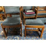 Eleven club chairs and seven buffets with blue upholstery (Location: To be collected from Leeds