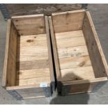 Two pine planters each 50cm x 25cm x 20cm deep (saleroom location: SBPOE)