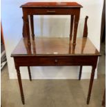 A 19th century clerk's writing table with single central drawer,