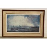 Fred C Jones, large framed print 'Wakefield from Newton Hill',