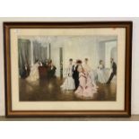 A large framed print 'Interior Ballroom Scene',