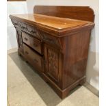 Late 19th century mahogany five drawer, two door,