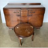 Mahogany Art Deco style sideboard with two drawers and two cupboards,