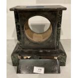 Slate and granite mantel clock case with some damaged,