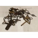 Large collection of clock keys,