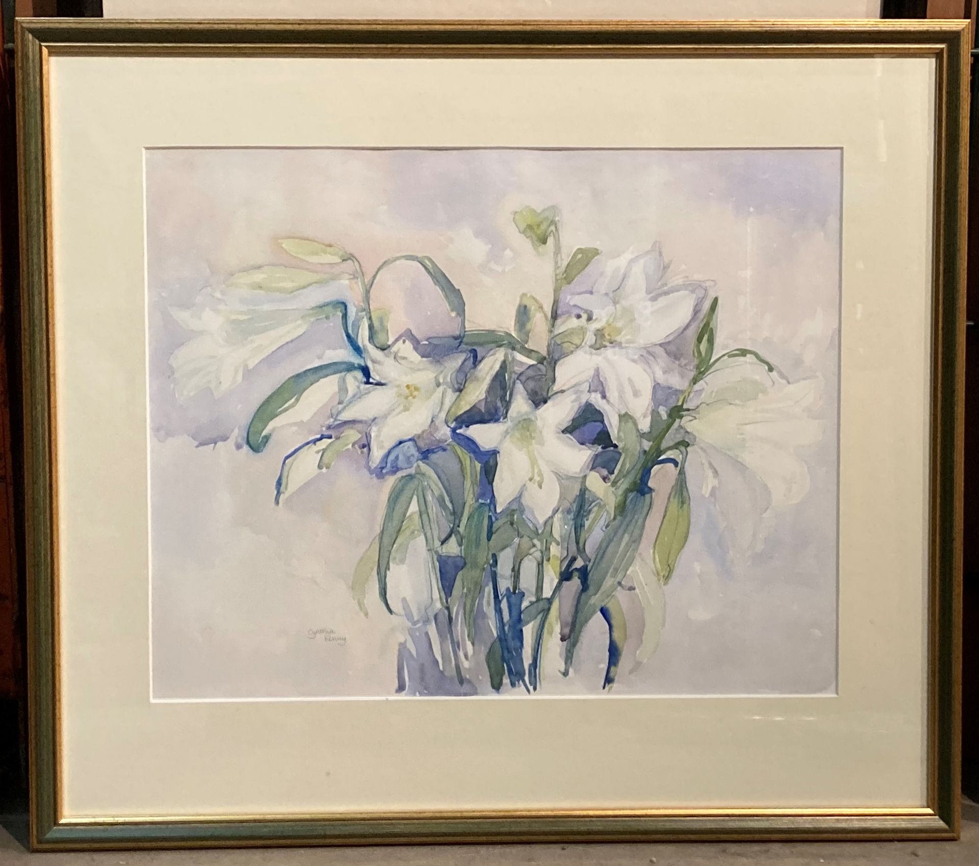 † Cynthia Kenny (1929-2021), 'Flower of the Holy Writ 1995', titled verso, watercolour and pastel, - Image 3 of 4