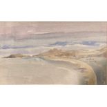 † Cynthia Kenny (1929-2021), 'Landscape at Rhossilli', titled verso, watercolour,