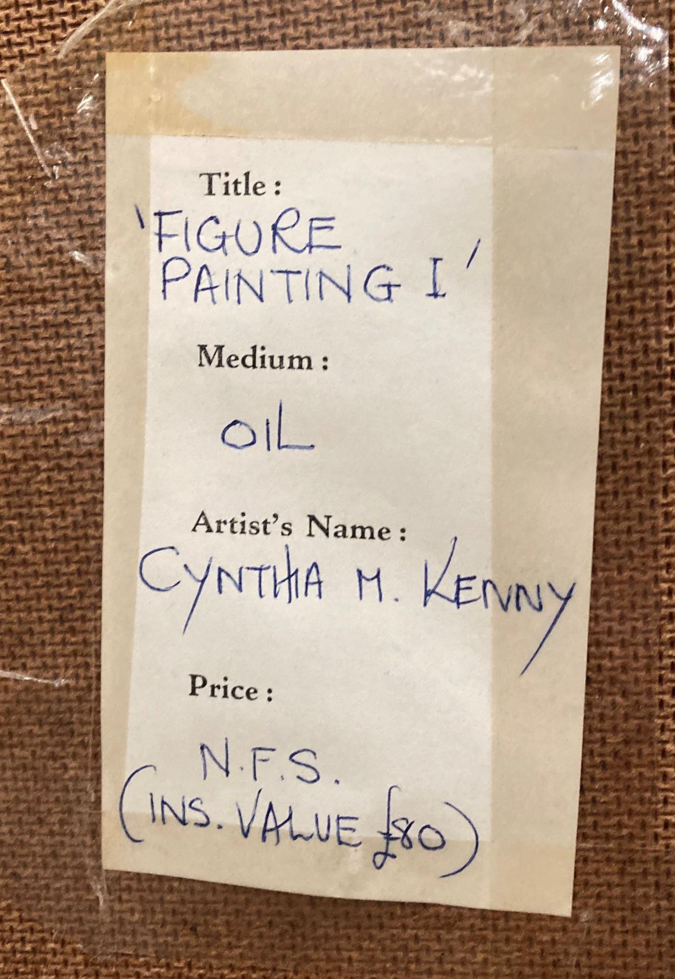 † Cynthia Kenny (1929-2021), three unframed paintings, 'Figure Painting I' and 'Figure Painting II', - Image 4 of 8