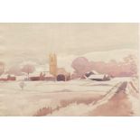 † Cynthia Kenny (1929-2021), Winter at Woolley, Wakefield, 1955', titled verso, watercolour,