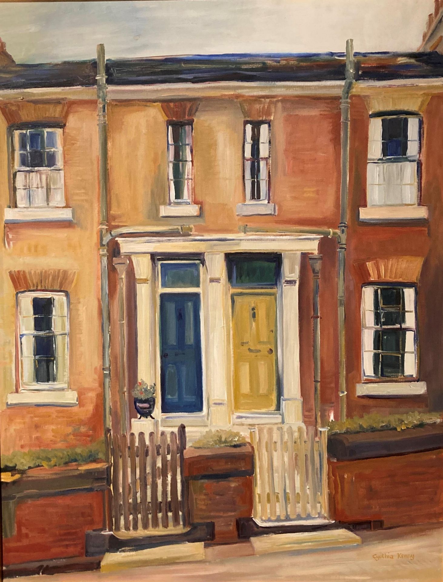 † Cynthia Kenny (1929-2021), 'City Dwellings, Back Lane, Wakefield, 1977', oil on canvas,