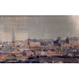 † Cynthia Kenny (1929-2021), Rooftops and chimney pots, watercolour, image size 10cm x 16cm,